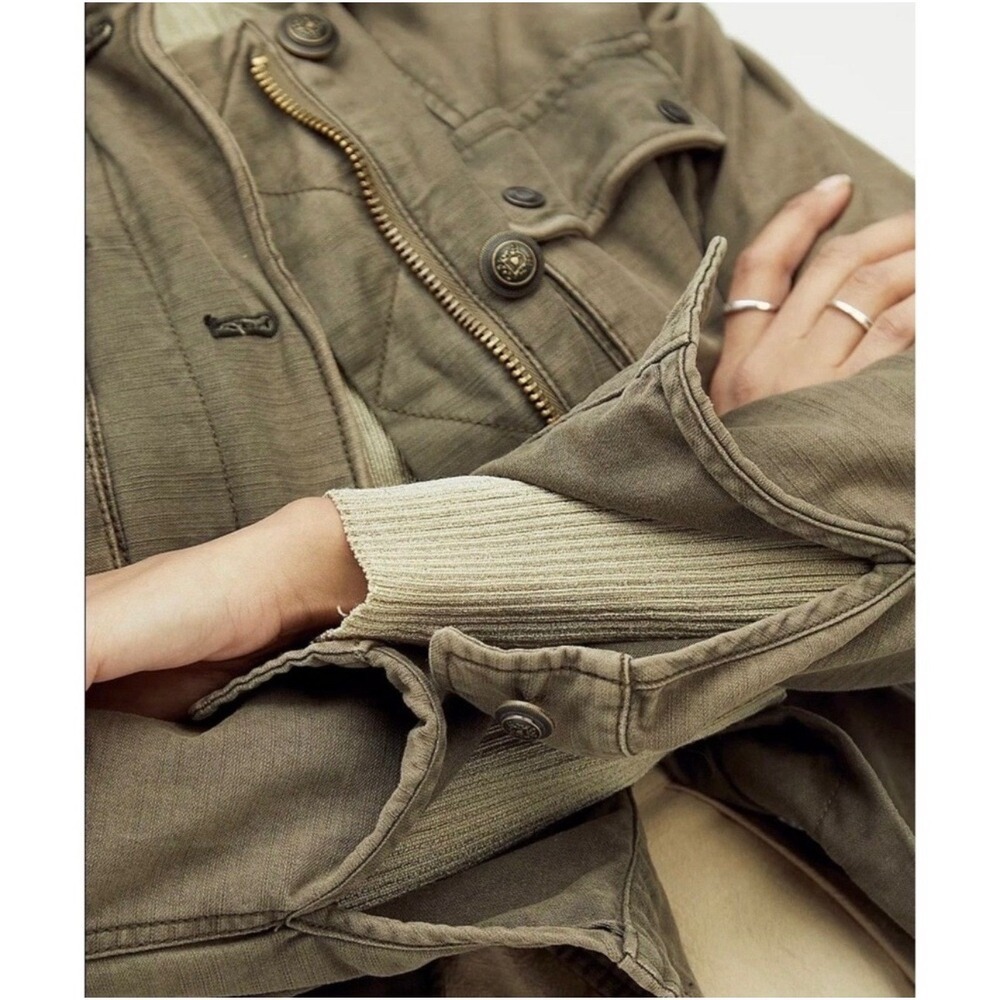 Free People Not Your Brother's Surplus Military Jacket Utility Boho Grunge Sz M - Picture 3 of 14